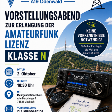 Amateurfunk Lehrgang - Vorstellungsabend am 02. Oktober
